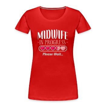 Nurse Midwife Birth Worker Student - Frauen Premium Bio T-Shirt - Rot - Vorne - Mia (176cm)