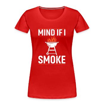 Puis-je fumer ? - T-shirt bio Premium Femme - rouge - Devant - Mia (176cm)