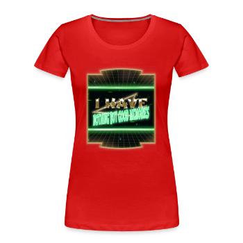 fingers present hack the box birthday happy - Frauen Premium Bio T-Shirt - Rot - Vorne - Mia (176cm)