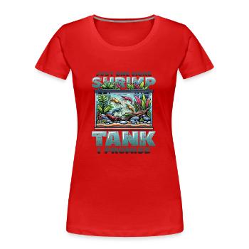 Éleveur de crevettes Aquarium de crevettes - T-shirt bio Premium Femme - rouge - Devant - Mia (176cm)