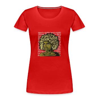Stimmen der Gerechtigkeit - Frauen Premium Bio T-Shirt - Rot - Vorne - Mia (176cm)