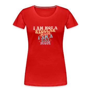 Je suis une maman chat - Funny Cat Mom Style rétro - T-shirt bio Premium Femme - rouge - Devant - Mia (176cm)