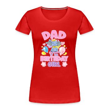 Design de coureur de cross-country - Entraîneur XC - Course à pied - T-shirt bio Premium Femme - rouge - Devant - Mia (176cm)