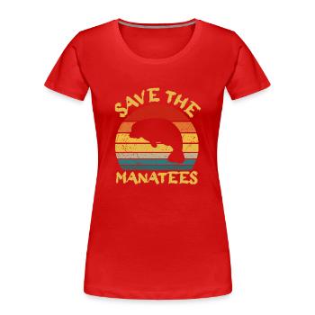 Rettet Die Seekühe Wassertiere Seekühe - Frauen Premium Bio T-Shirt - Rot - Vorne - Mia (176cm)