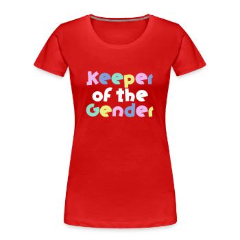 Hüter des Geschlechts - Frauen Premium Bio T-Shirt - Rot - Vorne - Mia (176cm)