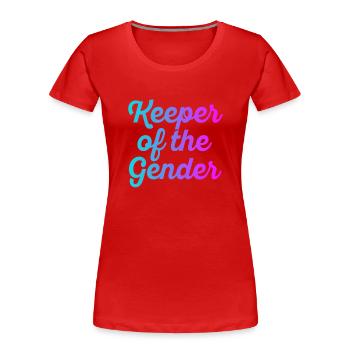 Hüter des Geschlechts - Frauen Premium Bio T-Shirt - Rot - Vorne - Mia (176cm)