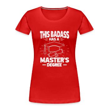 Master's Degree Studies Master's Degree - Women's Premium Organic T-Shirt - red - Front - Mia (176cm)
