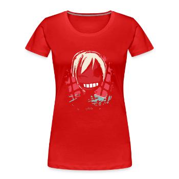 Dessin animé Anime Manga Art - T-shirt bio Premium Femme - rouge - Devant - Mia (176cm)
