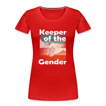 Hüter des Geschlechts - Frauen Premium Bio T-Shirt - Rot - Vorne - Mia (176cm)