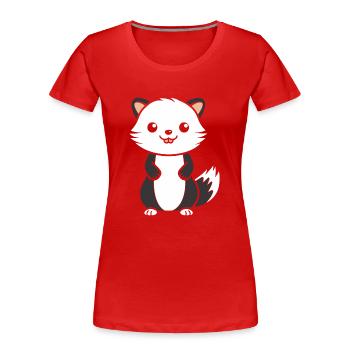 Humour petite fouine - T-shirt bio Premium Femme - rouge - Devant - Mia (176cm)