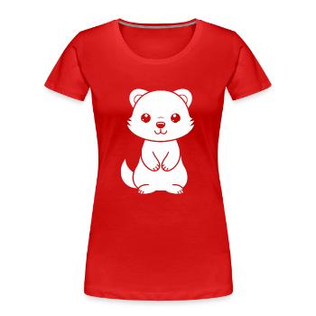 Humour petite fouine - T-shirt bio Premium Femme - rouge - Devant - Mia (176cm)