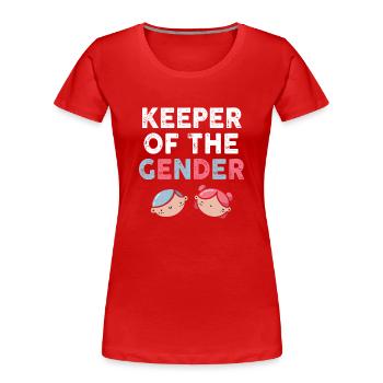 Hüter des Geschlechts - Frauen Premium Bio T-Shirt - Rot - Vorne - Mia (176cm)