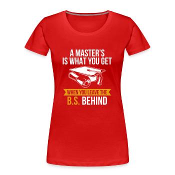 Master's Degree Studies Master's Degree - Women's Premium Organic T-Shirt - red - Front - Mia (176cm)