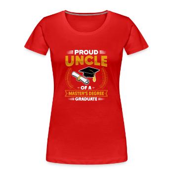 Master's Degree Studies Master's Degree - Women's Premium Organic T-Shirt - red - Front - Mia (176cm)