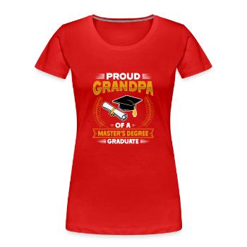 Master's Degree Studies Master's Degree - Women's Premium Organic T-Shirt - red - Front - Mia (176cm)