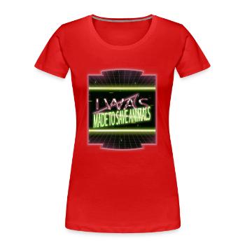 Protection de l’environnement Cruauté Conservation de la nature Sentier des femmes - T-shirt bio Premium Femme - rouge - Devant - Mia (176cm)