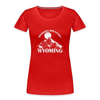 Bighorn Mountain Wyoming Montana USA - Frauen Premium Bio T-Shirt - Rot - Vorne - Mia (176cm)