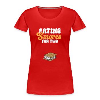 S'more Campfire Marshmallow Camping - T-shirt bio Premium Femme - rouge - Devant - Mia (176cm)