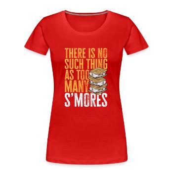 S'more Campfire Marshmallow Camping - T-shirt bio Premium Femme - rouge - Devant - Mia (176cm)