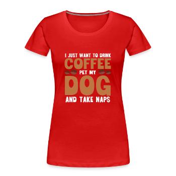 Barista Kaffee - Frauen Premium Bio T-Shirt - Rot - Vorne - Mia (176cm)