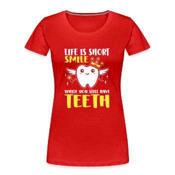 Zahnarzt Student Abschluss Zähne Zahnmedizin - Frauen Premium Bio T-Shirt - Rot - Vorne - Mia (176cm)