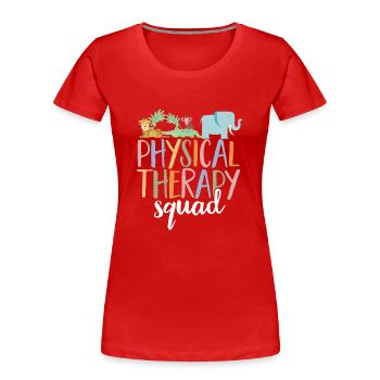 Physiotherapie Kinderphysiotherapeutin - Frauen Premium Bio T-Shirt - Rot - Vorne - Mia (176cm)