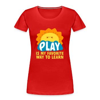 Physiotherapie Kinderphysiotherapeutin - Frauen Premium Bio T-Shirt - Rot - Vorne - Mia (176cm)