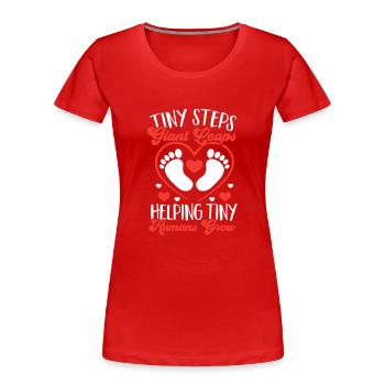 Physiotherapie Kinderphysiotherapeutin - Frauen Premium Bio T-Shirt - Rot - Vorne - Mia (176cm)