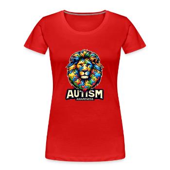 Autism Awareness puzzles piece - Frauen Premium Bio T-Shirt - Rot - Vorne - Mia (176cm)