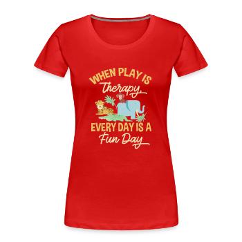 Physiotherapie Kinderphysiotherapeutin - Frauen Premium Bio T-Shirt - Rot - Vorne - Mia (176cm)