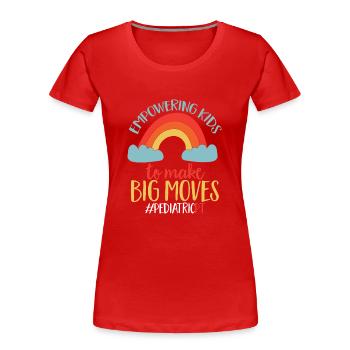 Physiotherapie Kinderphysiotherapeutin - Frauen Premium Bio T-Shirt - Rot - Vorne - Mia (176cm)
