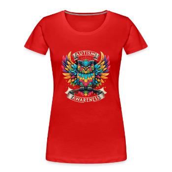 Autism Awareness puzzles piece - Frauen Premium Bio T-Shirt - Rot - Vorne - Mia (176cm)
