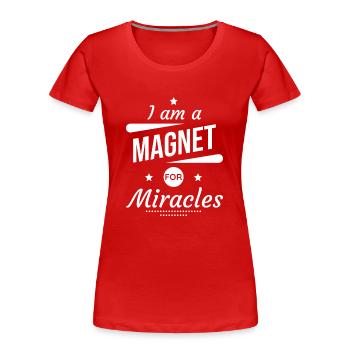 Positive Affirmations Inspirational Quote - Women's Premium Organic T-Shirt - red - Front - Mia (176cm)