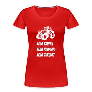 Manifestation des agriculteurs Grève des agriculteurs Agriculteurs Agriculteurs - T-shirt bio Premium Femme - rouge - Devant - Mia (176cm)