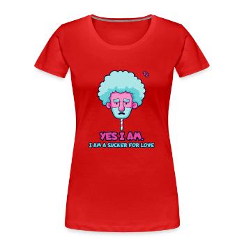 I'm in love with love - Women's Premium Organic T-Shirt - red - Front - Mia (176cm)
