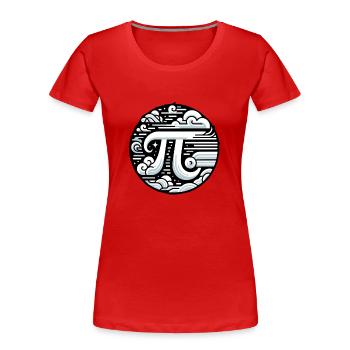 Funny Pi Day 2024 3.14 Pi Symbole numérique Mathématiques - T-shirt bio Premium Femme - rouge - Devant - Mia (176cm)