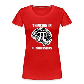 Funny Pi Day 2024 3.14 Pi Symbole numérique Mathématiques - T-shirt bio Premium Femme - rouge - Devant - Mia (176cm)