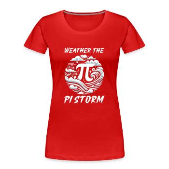 Funny Pi Day 2024 3.14 Pi Symbole numérique Mathématiques - T-shirt bio Premium Femme - rouge - Devant - Mia (176cm)