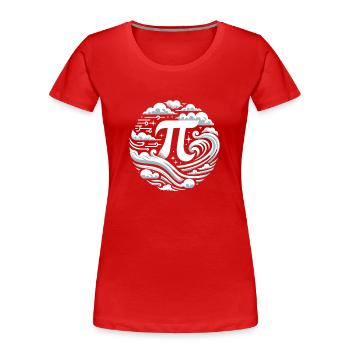 Funny Pi Day 2024 3.14 Pi Symbole numérique Mathématiques - T-shirt bio Premium Femme - rouge - Devant - Mia (176cm)