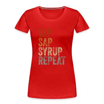 Maple Tree Essence Men Women Funny - Women's Premium Organic T-Shirt - red - Front - Mia (176cm)