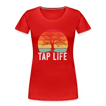 Ahornzapfer Sirup Männer Frauen Herbst - Frauen Premium Bio T-Shirt - Rot - Vorne - Mia (176cm)