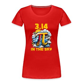 Funny Pi Day 2024 3.14 Pi Symbole numérique Mathématiques - T-shirt bio Premium Femme - rouge - Devant - Mia (176cm)