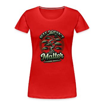 Cultiver le bonsaï Petit bonsaï japonais - T-shirt bio Premium Femme - rouge - Devant - Mia (176cm)