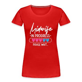 Nurse Midwife Birth Worker Student - Frauen Premium Bio T-Shirt - Rot - Vorne - Mia (176cm)