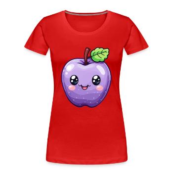 Sujet Apple pour enfants - T-shirt bio Premium Femme - rouge - Devant - Mia (176cm)