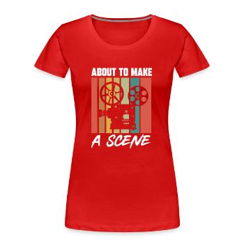 Video Editor Filmemacher Videofilmer - Frauen Premium Bio T-Shirt - Rot - Vorne - Mia (176cm)