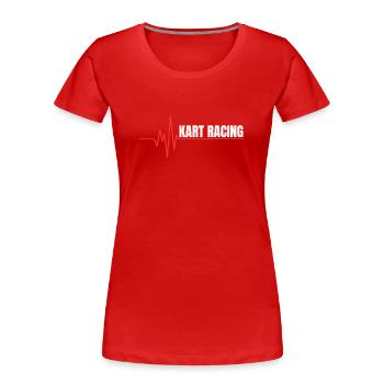 Red Racing Pulse Kart Racing Enthusiast - Frauen Premium Bio T-Shirt - Rot - Vorne - Mia (176cm)