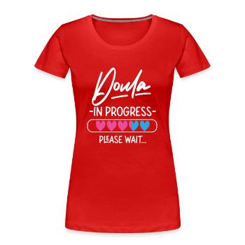 Doula Birth Worker Student Doula - Frauen Premium Bio T-Shirt - Rot - Vorne - Mia (176cm)