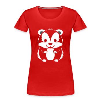 Bébé blaireau - T-shirt bio Premium Femme - rouge - Devant - Mia (176cm)