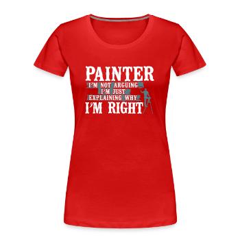 House Painter Decorator Painter - Frauen Premium Bio T-Shirt - Rot - Vorne - Mia (176cm)